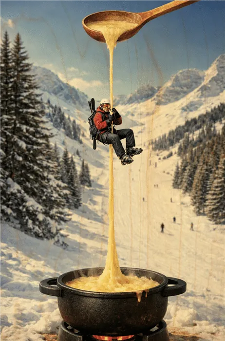hironwoods-carte-postale-bois-escalade-fondue-humour image 1