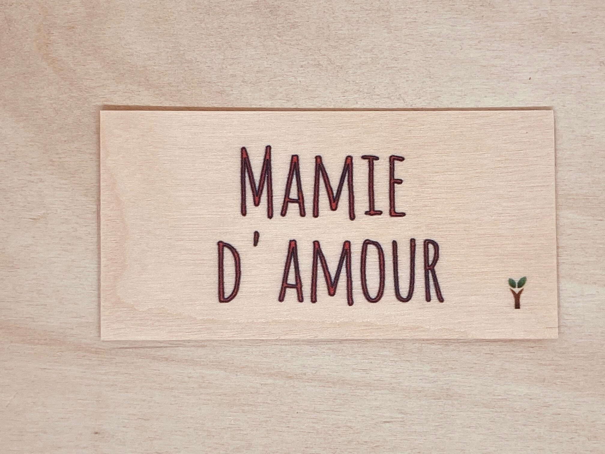 hylarion-cartes-mamie-d-amour-carte-en-bois-f-te-mamie image 1