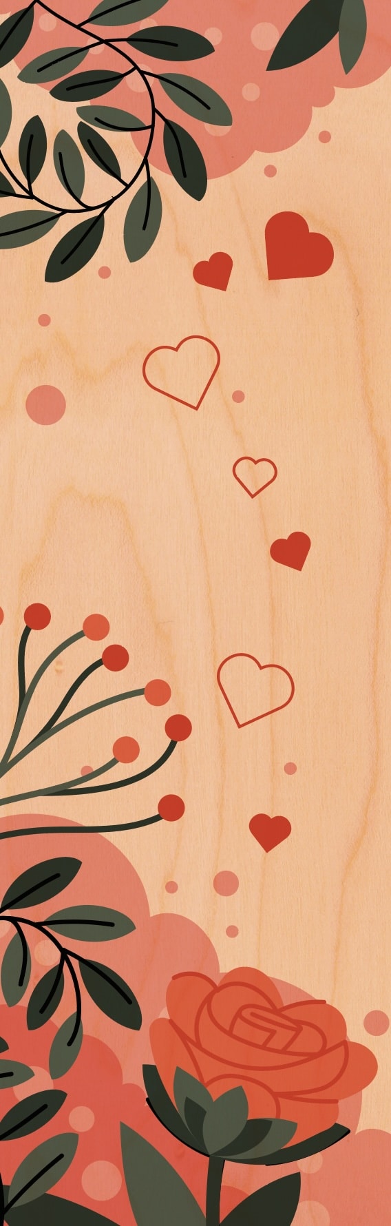 hironwoods-marque-page-bois-romantique-illustration image 1