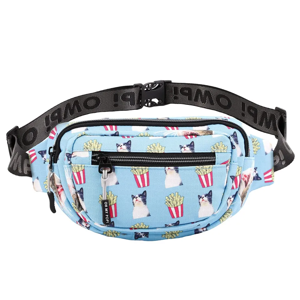 oh-my-pop-angry-cat-glaze-sac-banane-turquoise image 1