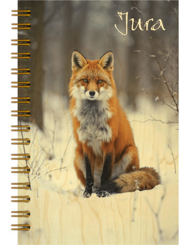 hironwoods-carnet-couverture-bois-renard-face-146x94mm image 1