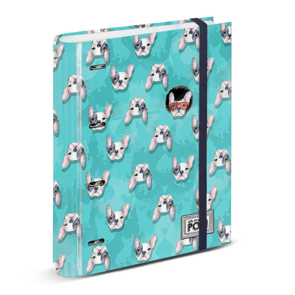 oh-my-pop-doggy-classeur-anneaux-a4-lastique-4-anneaux image 1
