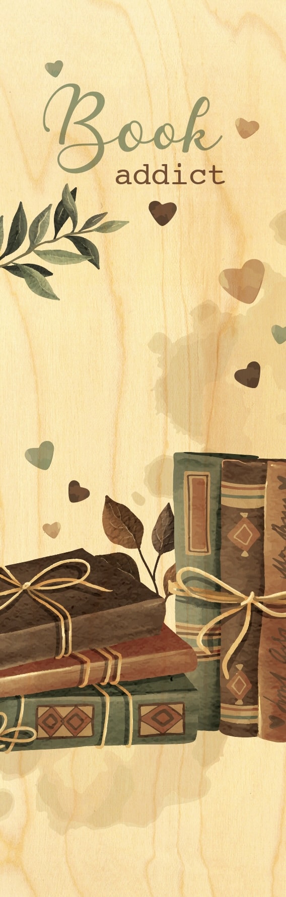 hironwoods-marque-page-bois-book-addict-cadeau-lecteur image 1