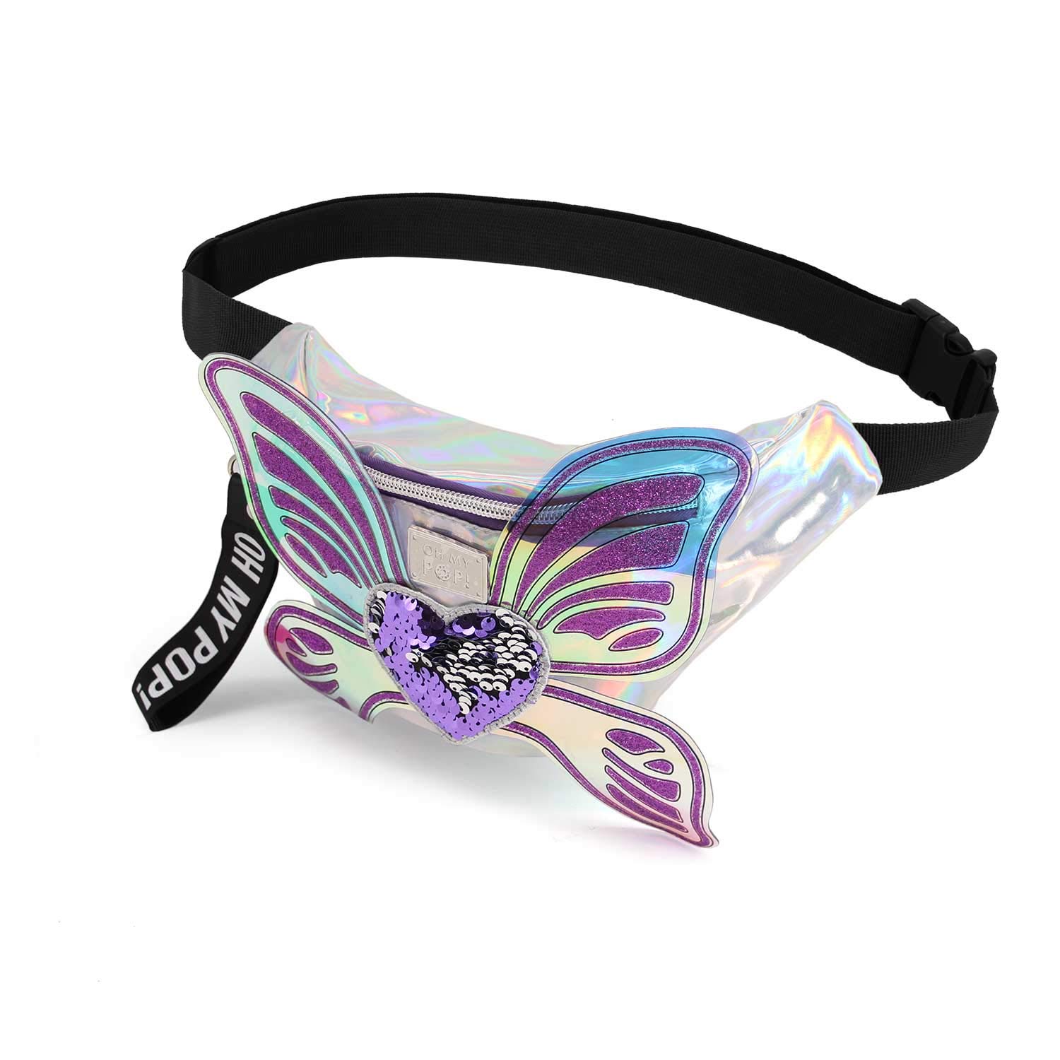 oh-my-pop-ailes-sac-banane-argent-16-5-x-23-cm image 3