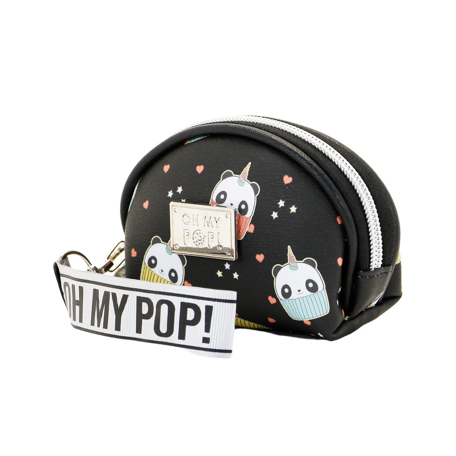 oh-my-pop-pandicorn-porte-monnaie-ovale-noir-zipp image 2