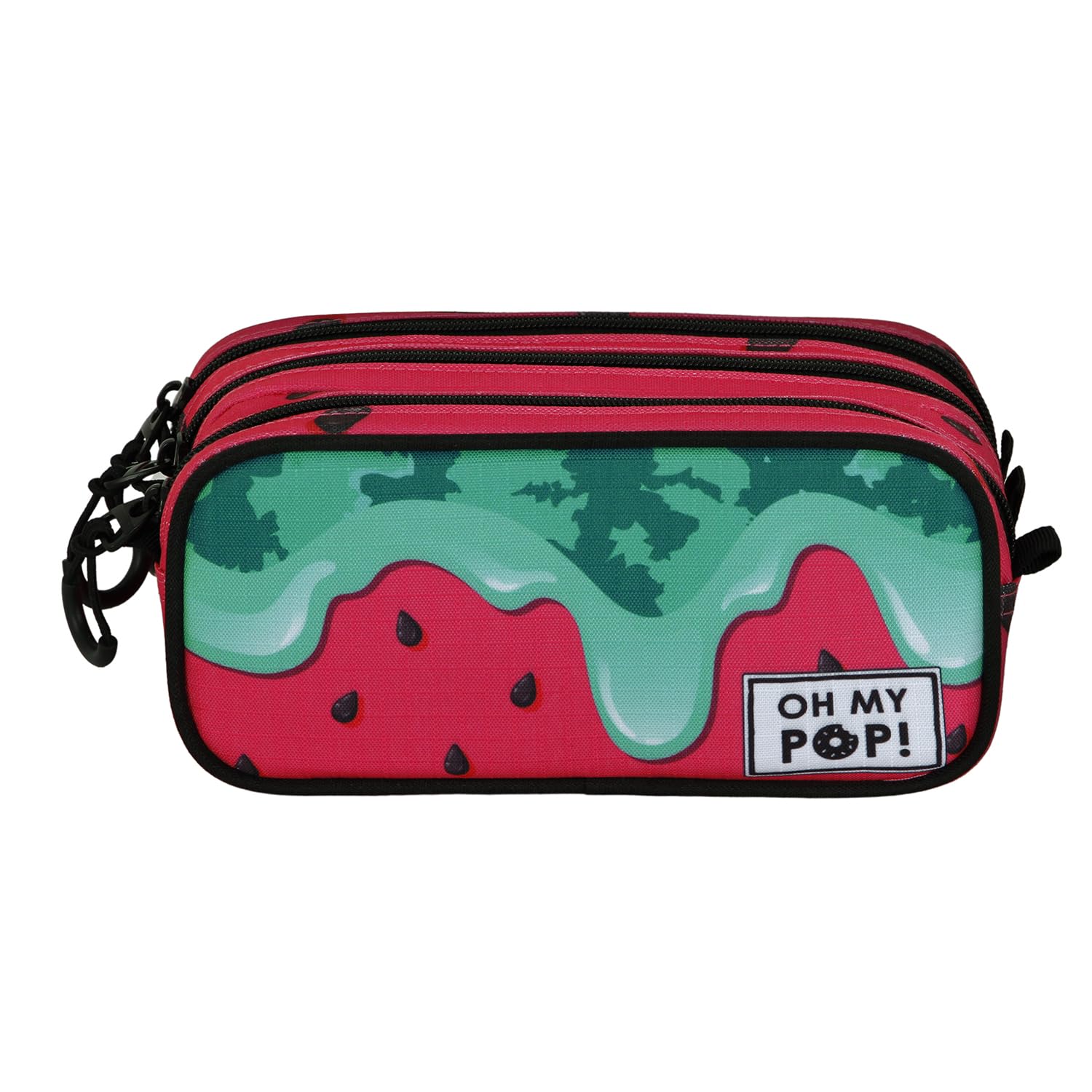 oh-my-pop-melty-melon-trousse-scolaire-verte-3-compartiments image 3