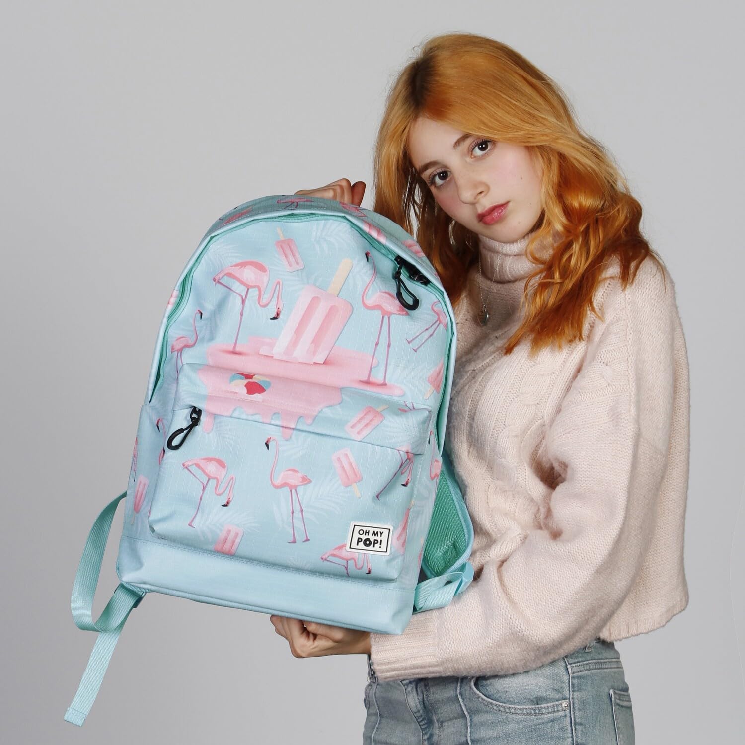 oh-my-pop-ice-flamingo-fan-2-2-sac-dos-turquoise-24-l image 8