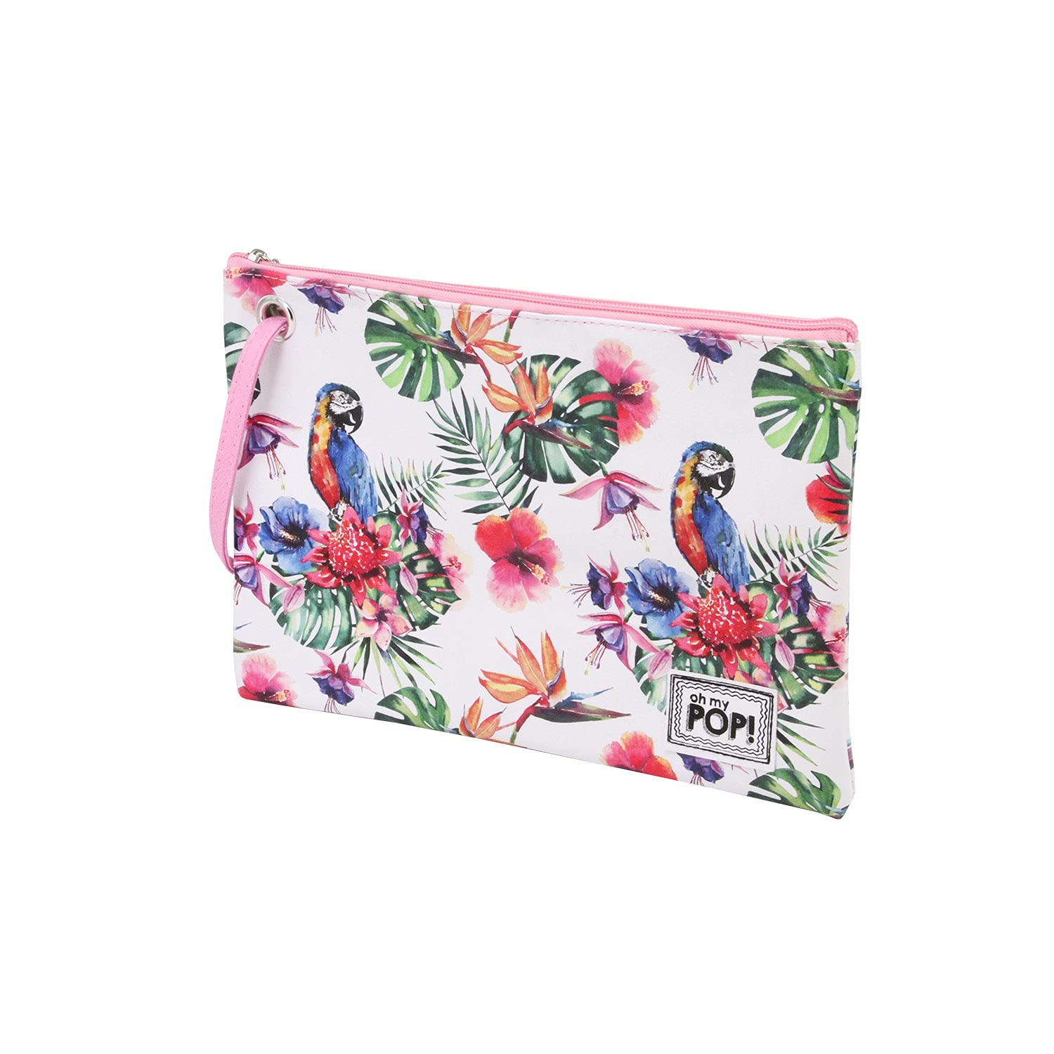 oh-my-pop-perroquet-sunny-trousse-de-toilette-blanche image 1