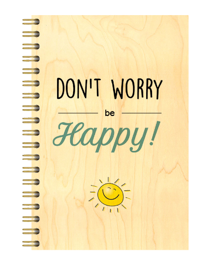 hironwoods-carnets-couverture-bois-don-t-worry-146x94mm image 1