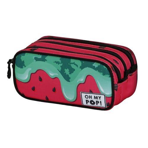 oh-my-pop-melty-melon-trousse-scolaire-verte-3-compartiments image 4