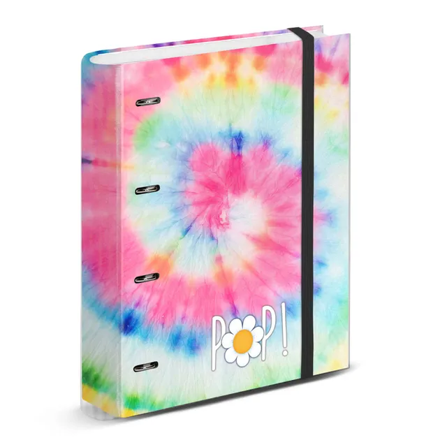 oh-my-pop-tie-dye-classeur-4-anneaux-a4-quadrill image 1