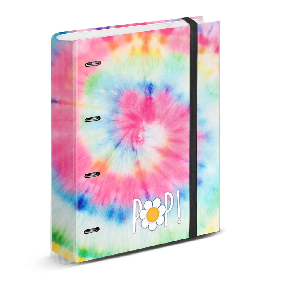 oh-my-pop-tie-dye-classeur-4-anneaux-a4-quadrill image 1