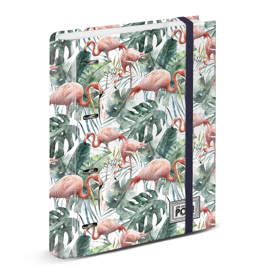 oh-my-pop-flamenco-tropical-classeur-a4-4-anneaux image 1