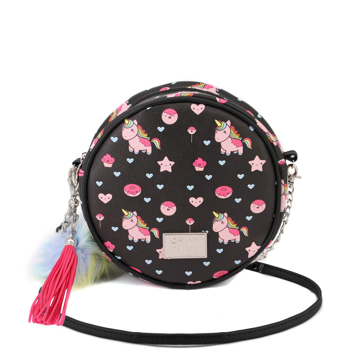 oh-my-pop-popnicorn-sac-bandouli-re-rond-noir image 2
