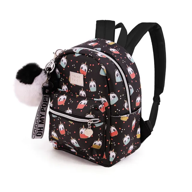 oh-my-pop-pandicorn-sac-dos-petit-noir-poches image 1