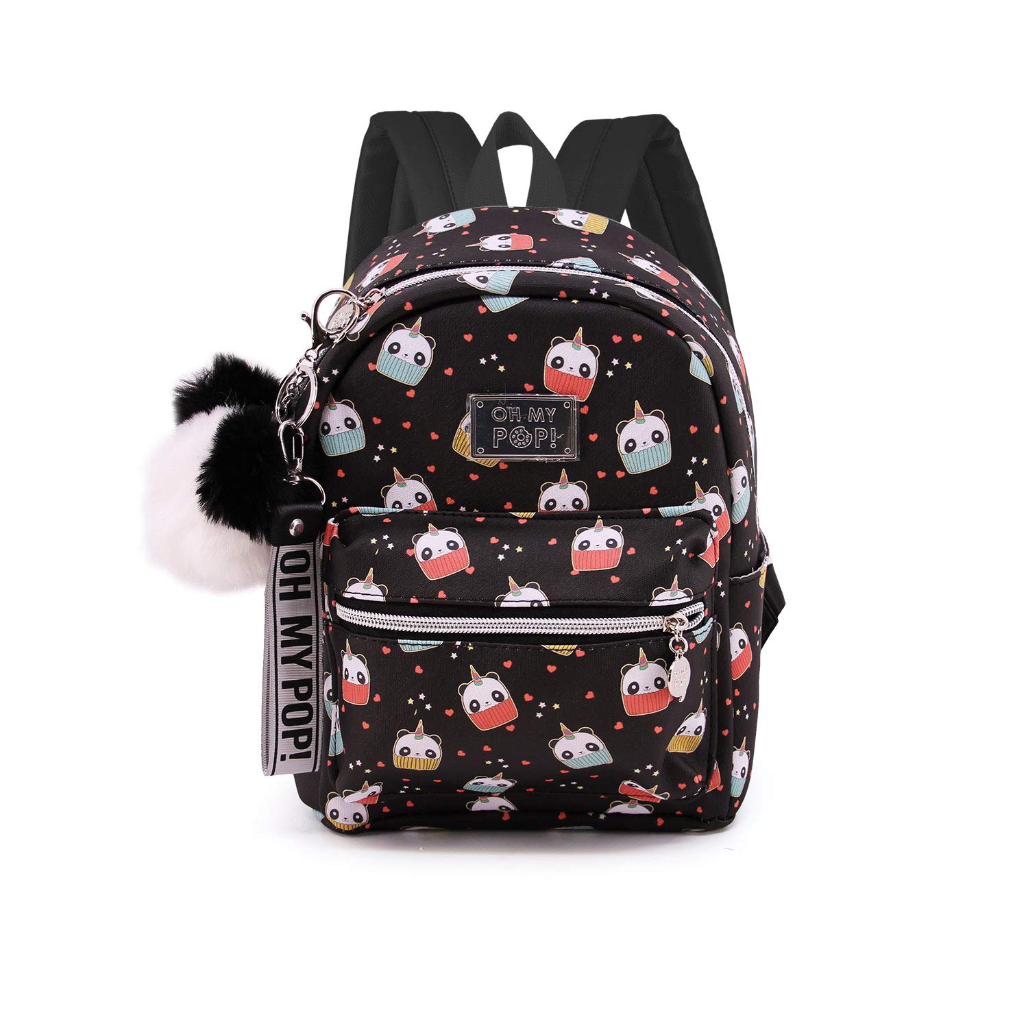 oh-my-pop-pandicorn-sac-dos-petit-noir-poches image 2