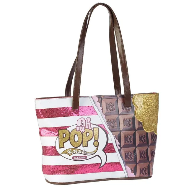 oh-my-pop-chocolat-tote-sac-fourre-tout-rose-40-cm image 1