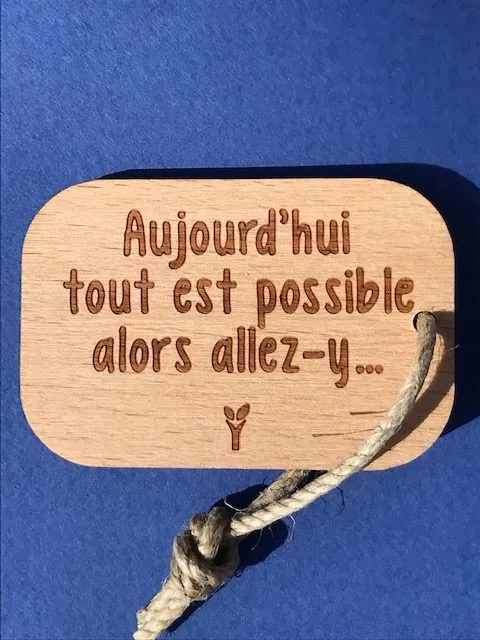 hylarion-porte-cl-s-aujourd-hui-tout-est-possible-porte-cl-bois image 1