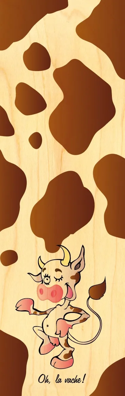 hironwoods-marque-pages-oh-la-vache-marque-page-bois-vache-marron image 1