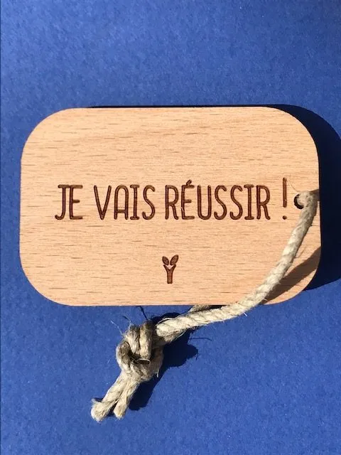 hylarion-je-vais-r-ussir-porte-cl-bois-massif-6x4-cm image 1