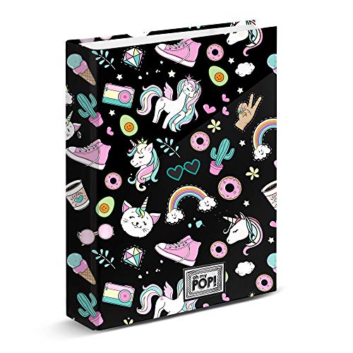 oh-my-pop-illusion-classeur-4-anneaux-noir-a4 image 2