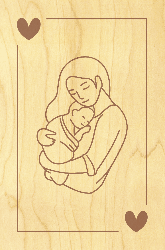hironwoods-carte-postale-bois-amour-maman-dame-c-ur image 1