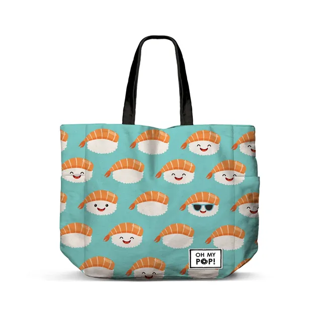 oh-my-pop-nigiri-sac-shopping-horizontal-turquoise image 1