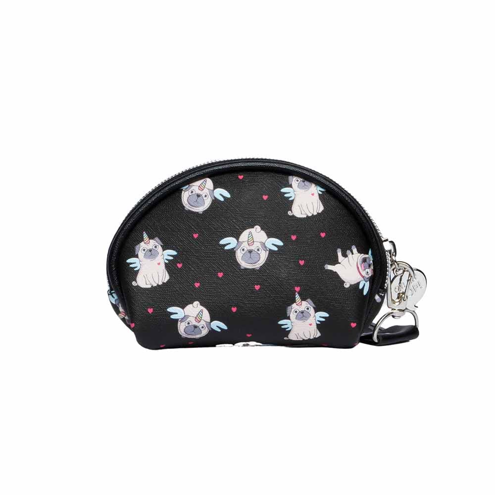 oh-my-pop-pug-ovale-porte-monnaie-noir-zipp image 3