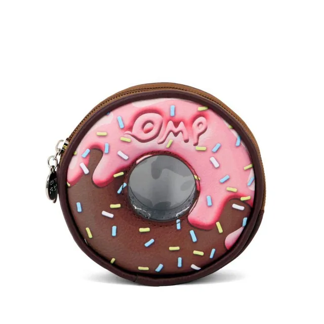 oh-my-pop-donut-porte-monnaie-rond-brun-fantaisie image 1