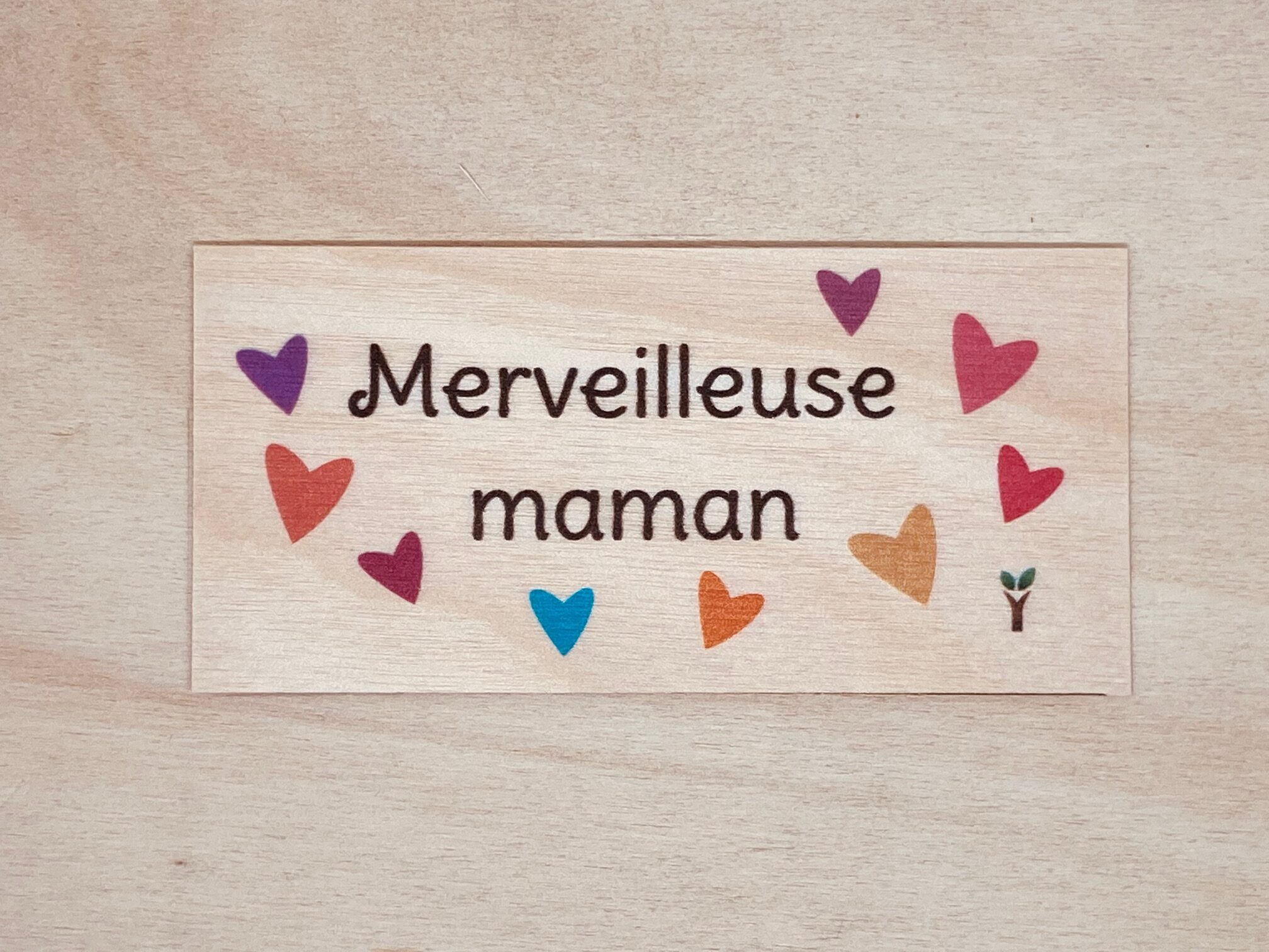 hylarion-cartes-merveilleuse-maman-carte-bois-cadeau-maman image 1