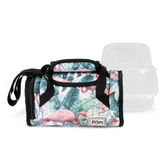 oh-my-pop-flamenco-tropical-sac-repas-isotherme-25-cm-multicolore image 1