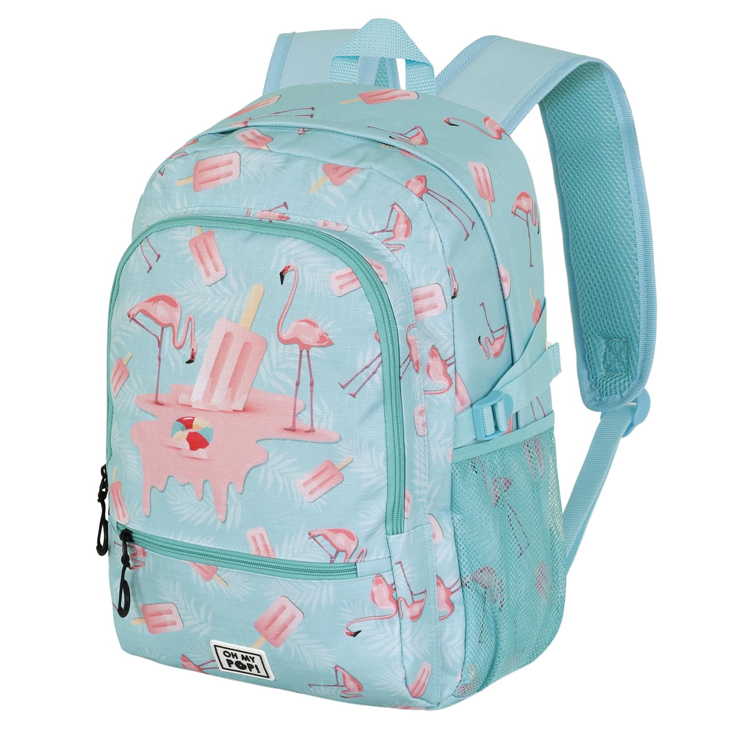 oh-my-pop-ice-flamingo-fight-fan-2-2-sac-dos-turquoise-24l image 1
