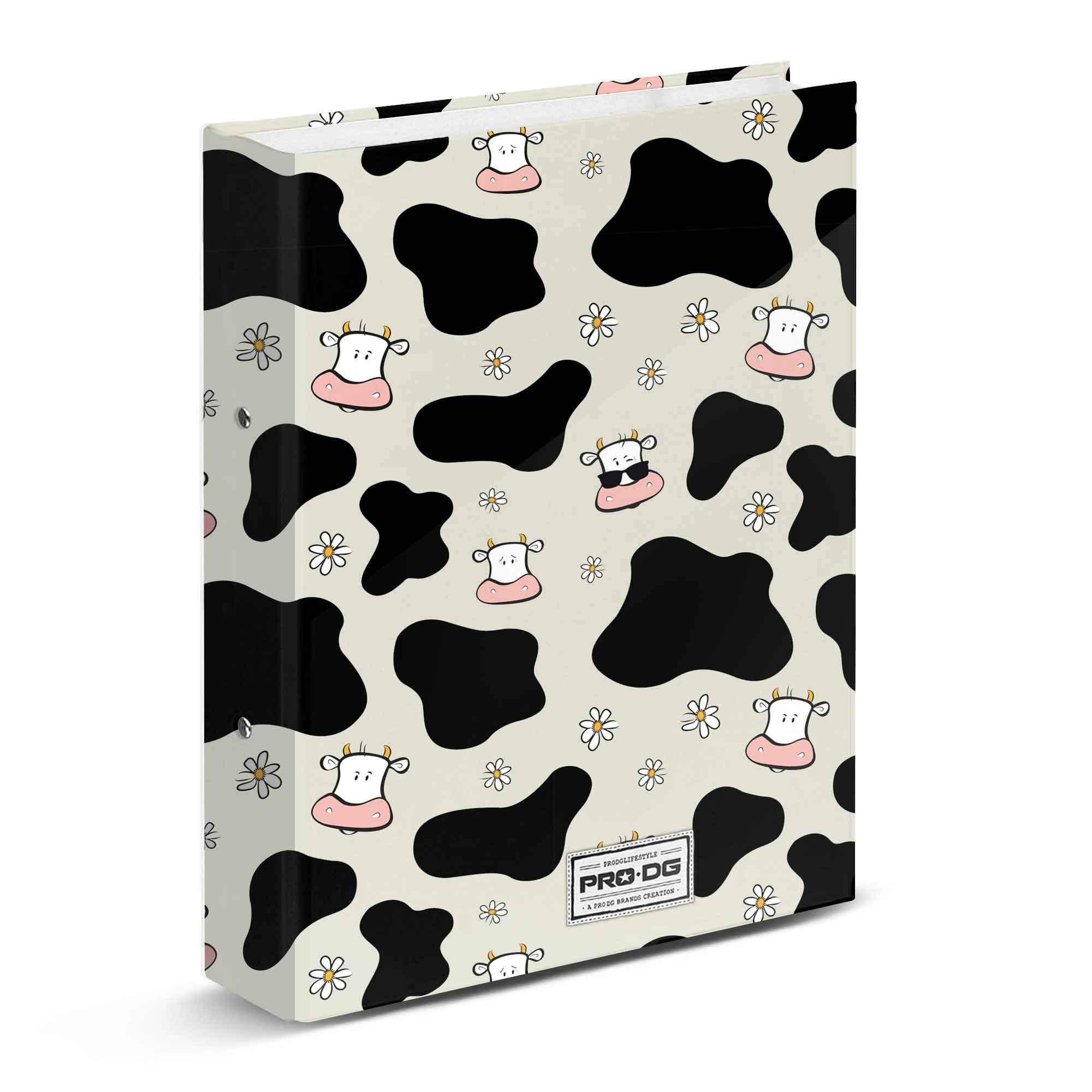 oh-my-pop-cow-classeur-4-anneaux-beige-a4 image 1