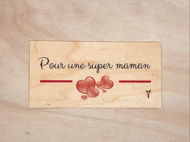 hylarion-cartes-carte-bois-10-5-cm-pour-une-super-maman image 1