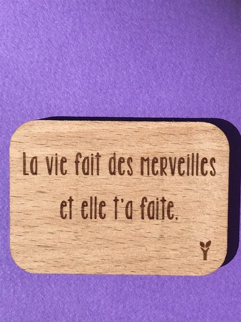 hylarion-magnets-magnet-bois-7x4-7-cm-la-vie-fait-des-merveilles image 1