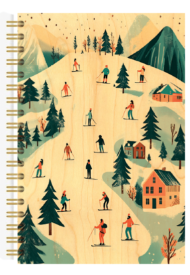 hironwoods-piste-de-ski-carnet-couverture-bois-146x94mm image 1