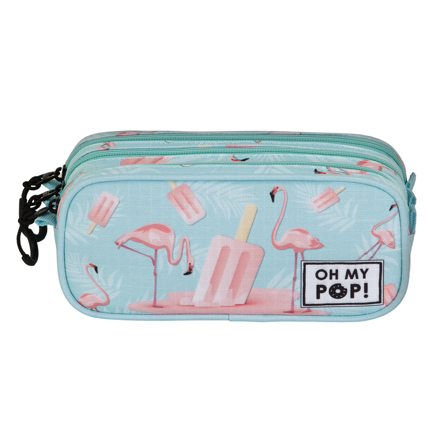 oh-my-pop-ice-flamingo-trousse-scolaire-turquoise-23-cm image 2