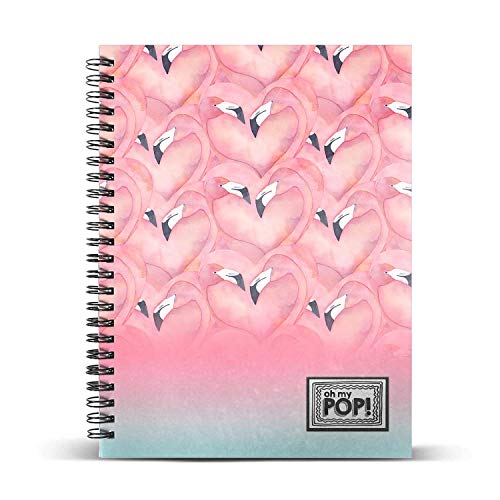 oh-my-pop-flaming-cahier-spirale-a4-lign-120-feuilles image 2