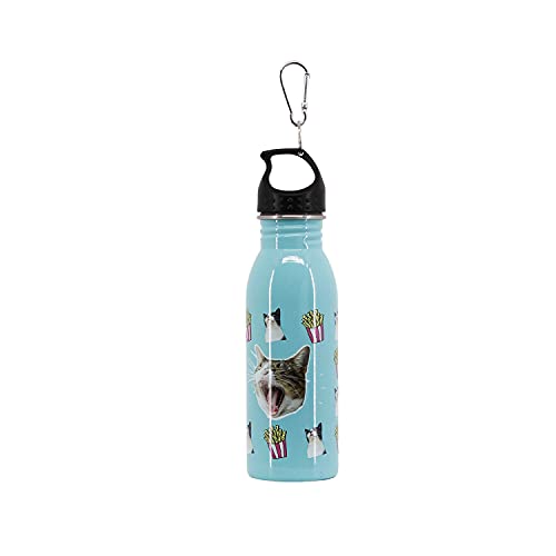 oh-my-pop-angry-cat-gourde-inox-500-ml-turquoise image 3