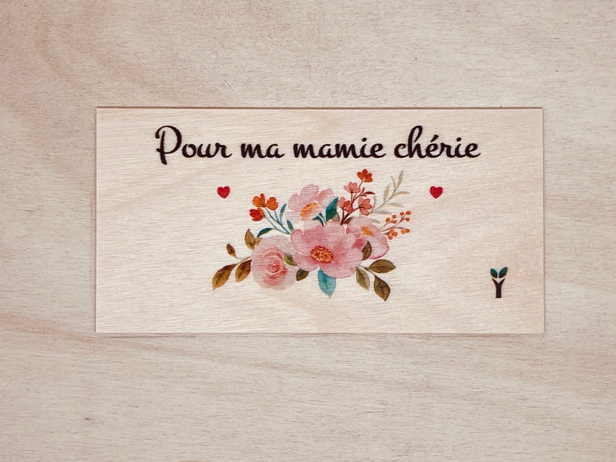 hylarion-cartes-carte-bois-mamie-ch-rie-cadeau-massif image 1