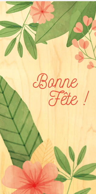 hironwoods-bonne-f-te-floral-carte-bois-100x200mm image 1