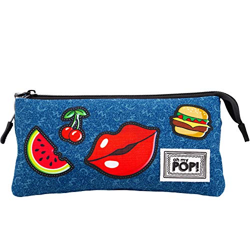 oh-my-pop-patches-triple-trousse-bleu-fonc-23-cm image 7
