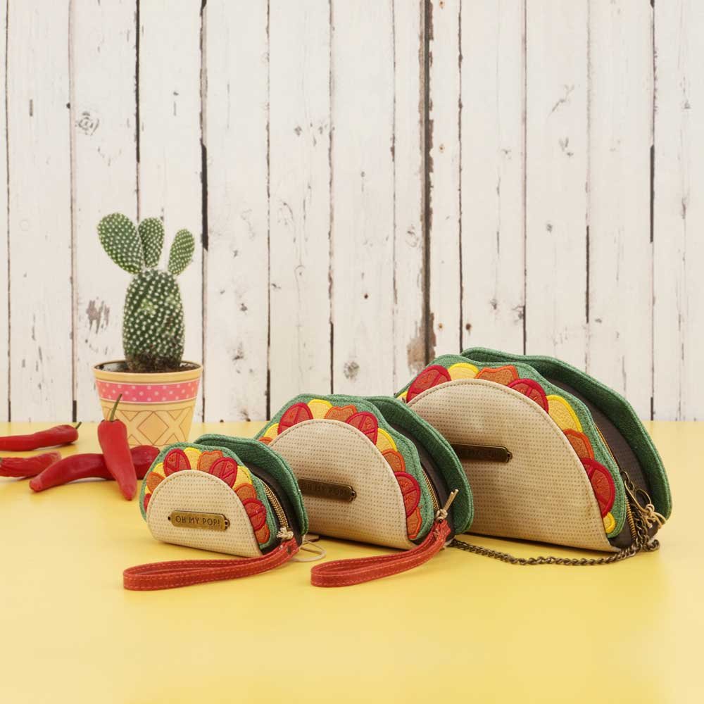 oh-my-pop-taco-porte-monnaie-tex-beige-15-x-9-cm image 7