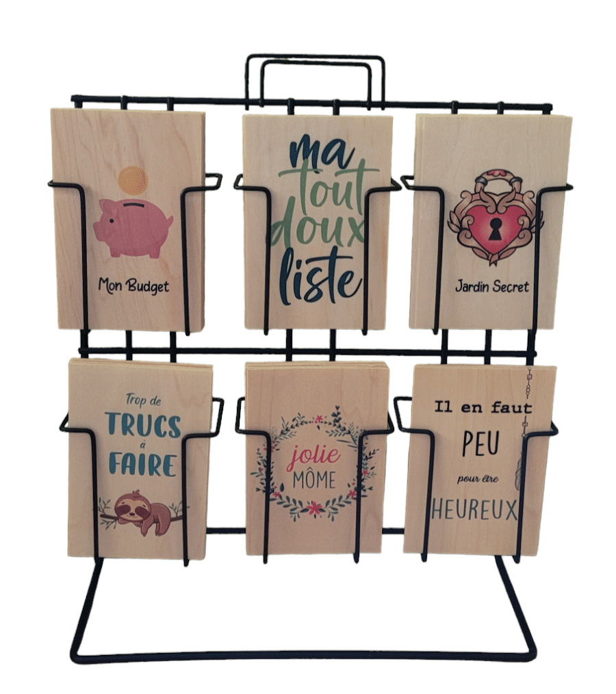 hironwoods-pr-sentoir-6-cases-pr-sentoir-bois-carnets image 1