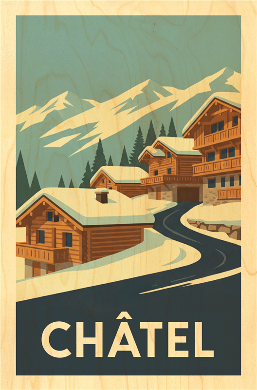 hironwoods-magnets-route-du-chalet-magnet-bois-affiche image 1