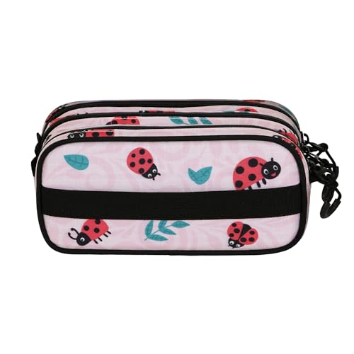 oh-my-pop-ladybug-trousse-trick-3-compartiments-rose image 6