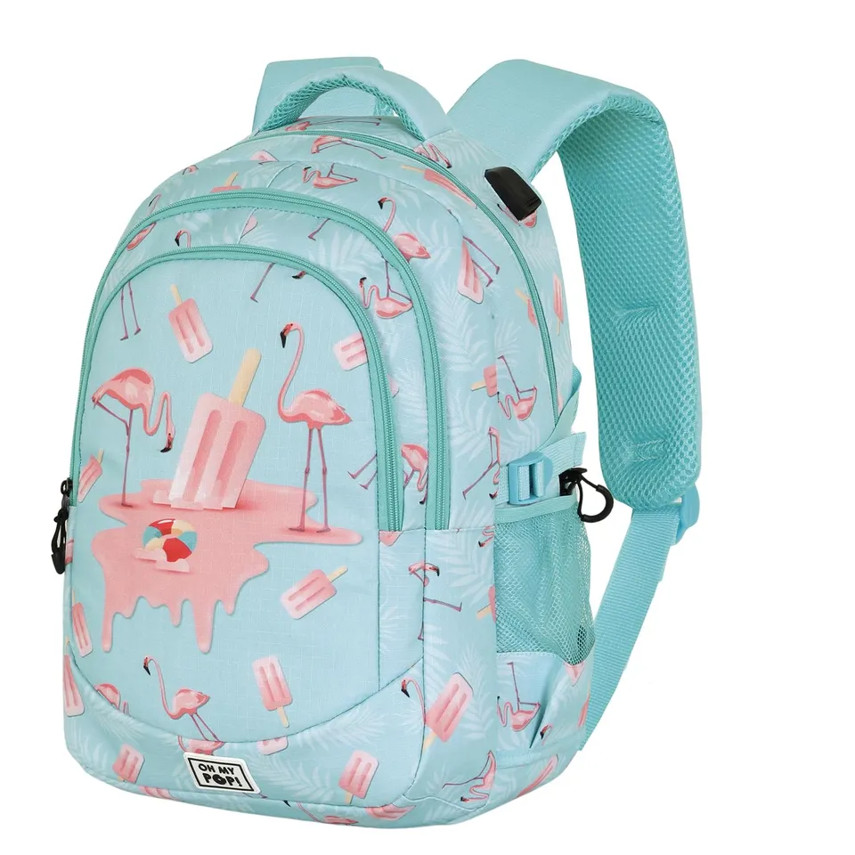 oh-my-pop-ice-flamingo-running-plus-sac-dos-turquoise image 1
