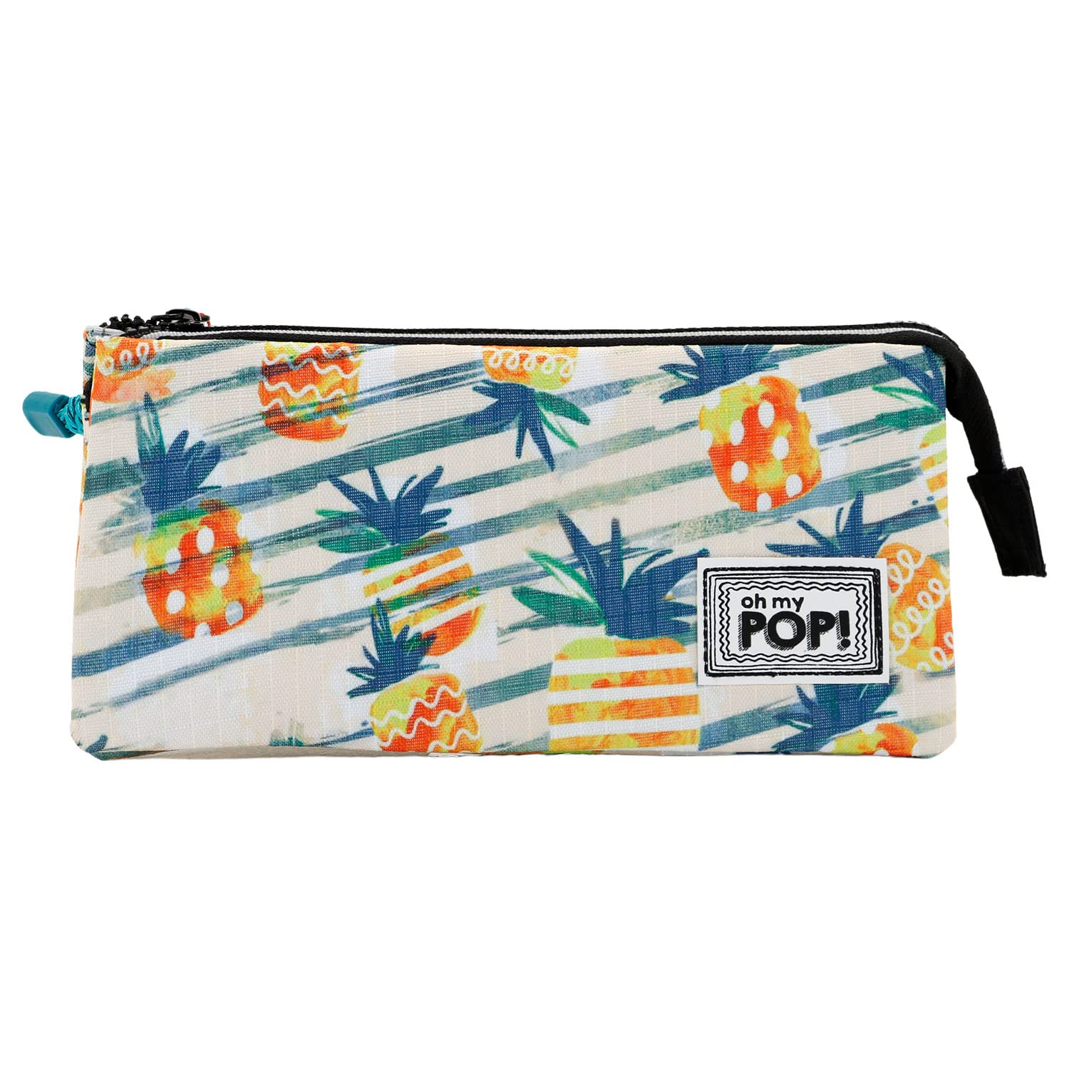 oh-my-pop-ananas-trousse-triple-jaune-23-cm image 2