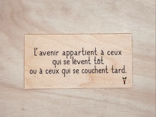 hylarion-cartes-l-avenir-appartient-carte-bois-10x5-cm image 1