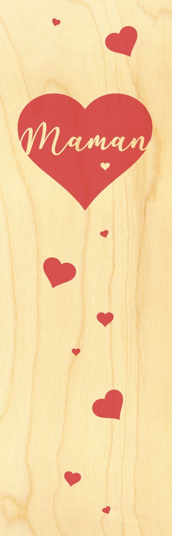 hironwoods-marque-pages-maman-coeur-marque-page-bois-cadeau image 1